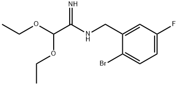 Ethanimidamide, N-[(2-bromo-5-fluorophenyl)methyl]-2,2-diethoxy- 구조식 이미지