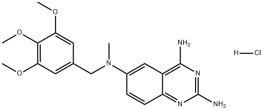 2,4,6-Quinazolinetriamine, N6-methyl-N6-[(3,4,5-trimethoxyphenyl)methyl]-, monohydrochloride 구조식 이미지