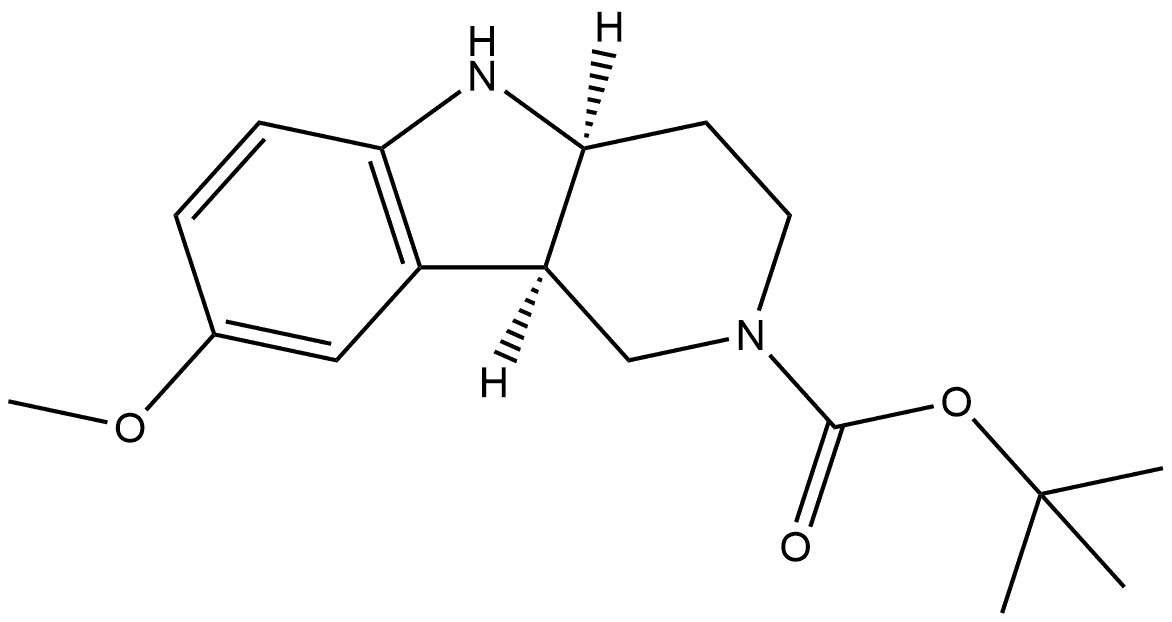 tert-butyl 8-methoxy-1,3,4,4a,5,9b-hexahydro-2H-pyrido[4,3-b]indole-2-carboxylate Structure