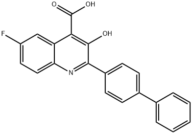 2-([1,1''-Biphenyl]-4-yl)-6-fluoro-3-hydroxyquinoline-4-carboxylic acid Structure