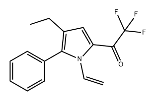 Ethanone, 1-(1-ethenyl-4-ethyl-5-phenyl-1H-pyrrol-2-yl)-2,2,2-trifluoro- Structure