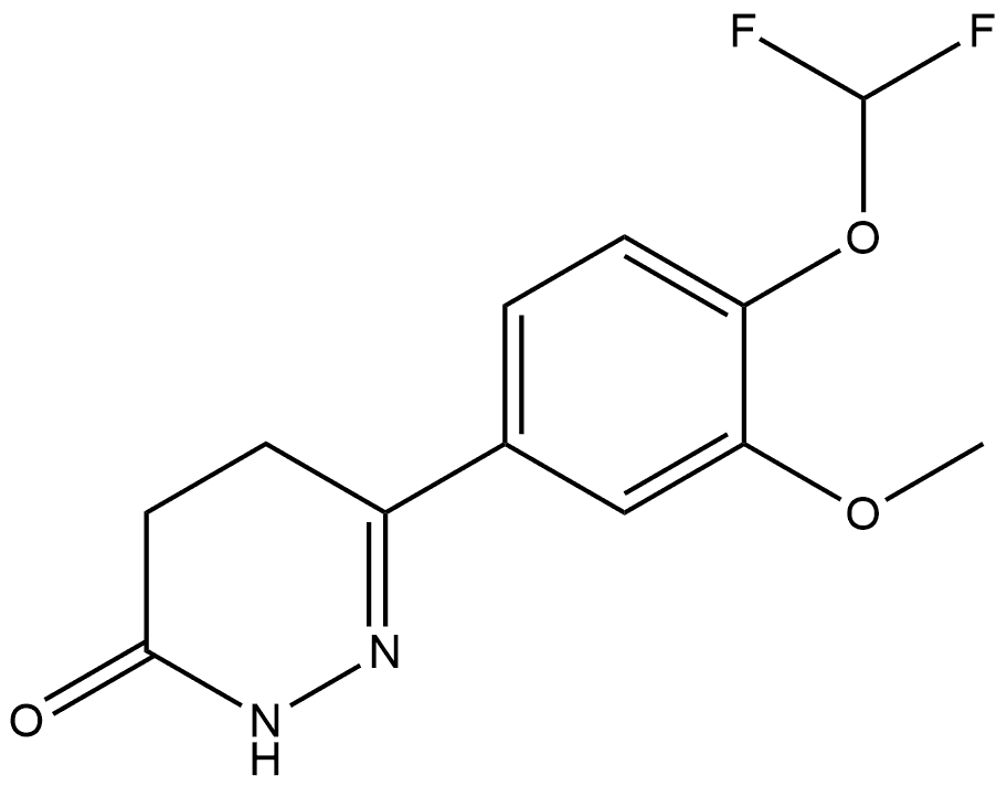 6-[4-(Difluoromethoxy)-3-methoxyphenyl]-4,5-dihydro-3(2H)-pyridazinone Structure