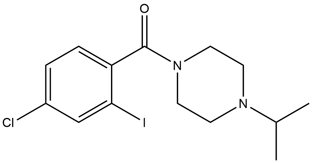 (4-Chloro-2-iodophenyl)[4-(1-methylethyl)-1-piperazinyl]methanone Structure