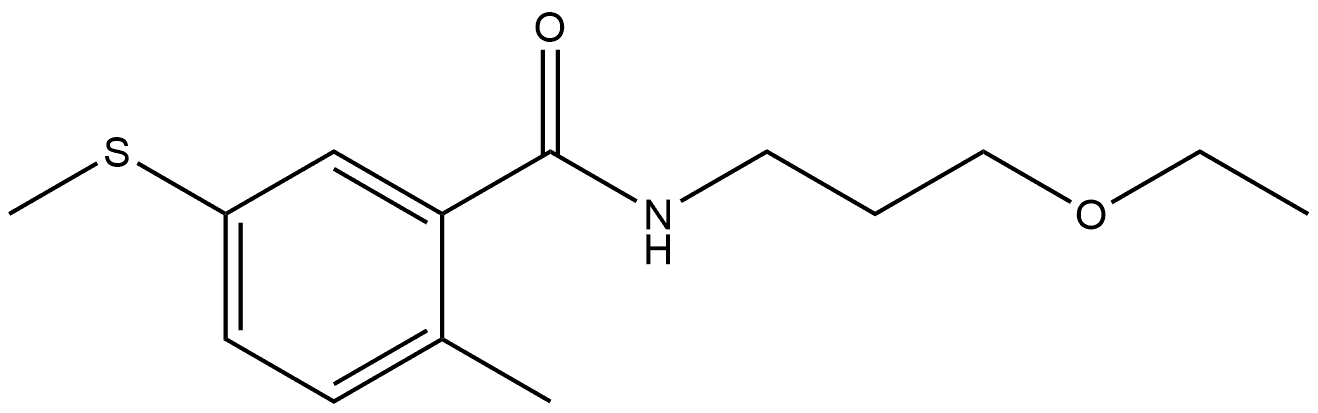 N-(3-Ethoxypropyl)-2-methyl-5-(methylthio)benzamide Structure