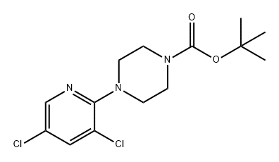 1-Piperazinecarboxylic acid, 4-(3,5-dichloro-2-pyridinyl)-, 1,1-dimethylethyl ester 구조식 이미지