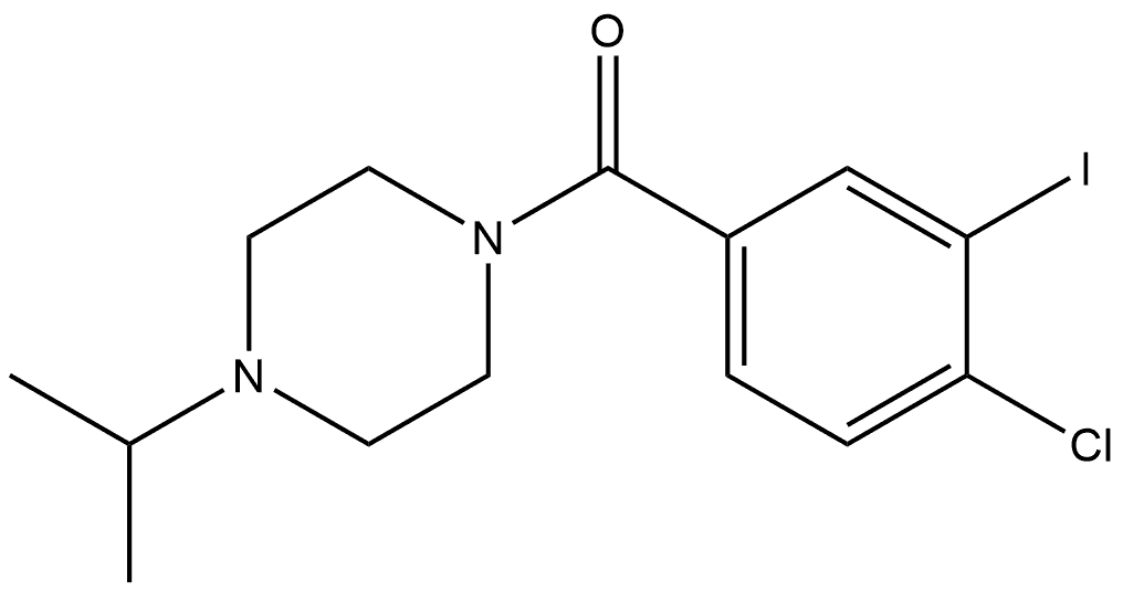 (4-Chloro-3-iodophenyl)[4-(1-methylethyl)-1-piperazinyl]methanone Structure