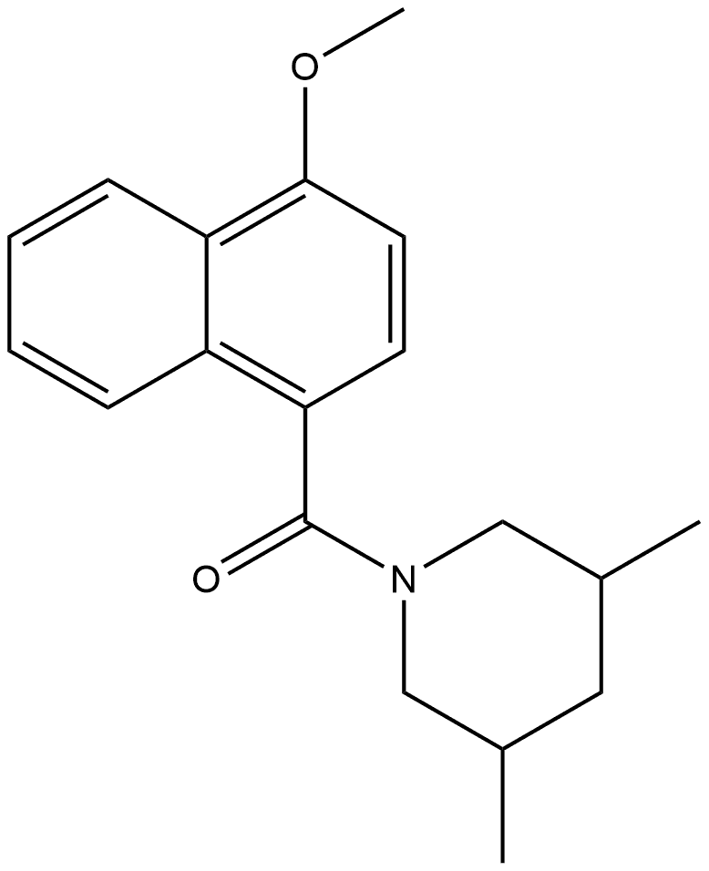 (3,5-Dimethyl-1-piperidinyl)(4-methoxy-1-naphthalenyl)methanone Structure