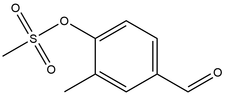 3-Methyl-4-[(methylsulfonyl)oxy]benzaldehyde Structure