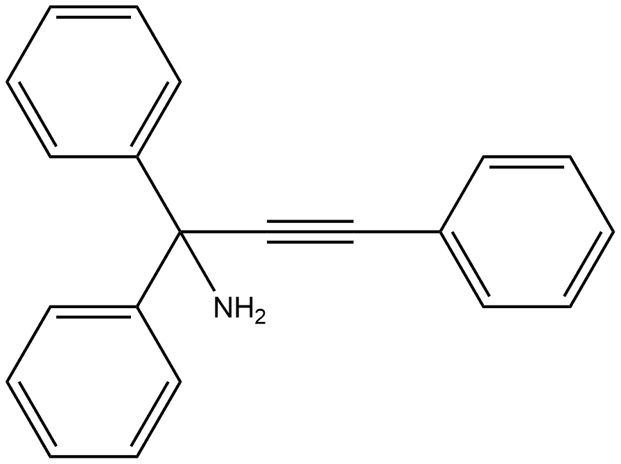 α-Phenyl-α-(2-phenylethynyl)benzenemethanamine Structure