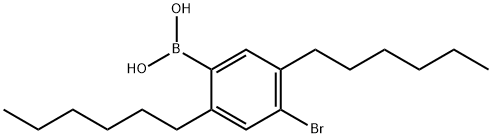 (4-Bromo-2,5-dihexylphenyl)boronic acid Structure