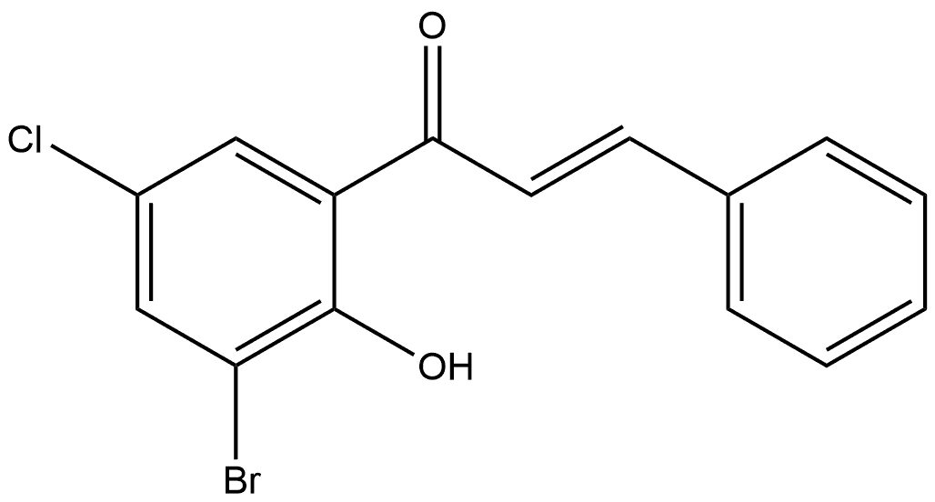 (2E)-1-(3-Bromo-5-chloro-2-hydroxyphenyl)-3-phenyl-2-propen-1-one Structure