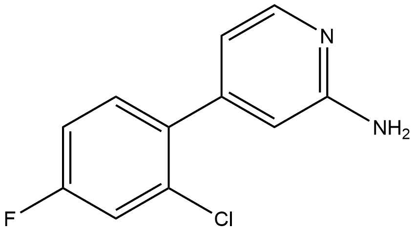 2-Pyridinamine, 4-(2-chloro-4-fluorophenyl)- Structure