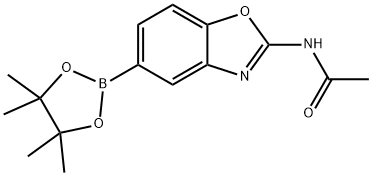 Acetamide, N-[5-(4,4,5,5-tetramethyl-1,3,2-dioxaborolan-2-yl)-2-benzoxazolyl]- 구조식 이미지