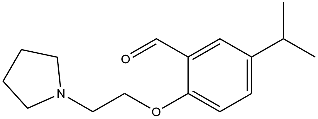 5-(1-Methylethyl)-2-[2-(1-pyrrolidinyl)ethoxy]benzaldehyde Structure