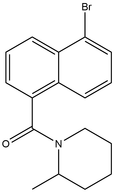 (5-Bromo-1-naphthalenyl)(2-methyl-1-piperidinyl)methanone Structure