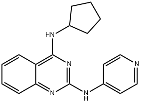 2,4-Quinazolinediamine, N4-cyclopentyl-N2-4-pyridinyl- Structure