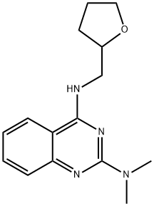 2,4-Quinazolinediamine, N2,N2-dimethyl-N4-[(tetrahydro-2-furanyl)methyl]- Structure