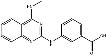 Benzoic acid, 3-[[4-(methylamino)-2-quinazolinyl]amino]- Structure