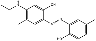 Phenol, 5-(ethylamino)-2-[2-(2-hydroxy-5-methylphenyl)diazenyl]-4-methyl- (ACI) Structure