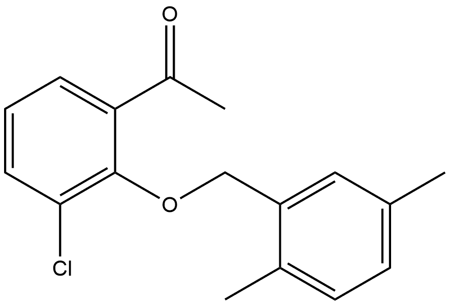 1-[3-Chloro-2-[(2,5-dimethylphenyl)methoxy]phenyl]ethanone Structure