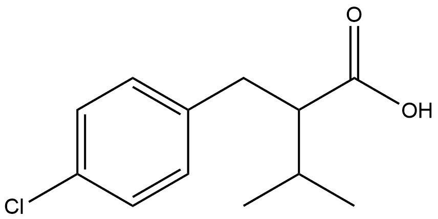 Benzenepropanoic acid, 4-chloro-α-(1-methylethyl)- Structure