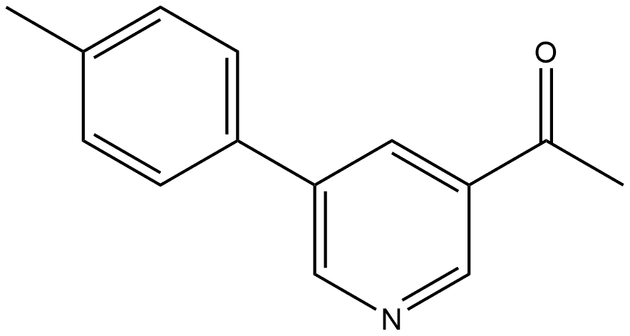 1-[5-(4-Methylphenyl)-3-pyridinyl]ethanone Structure