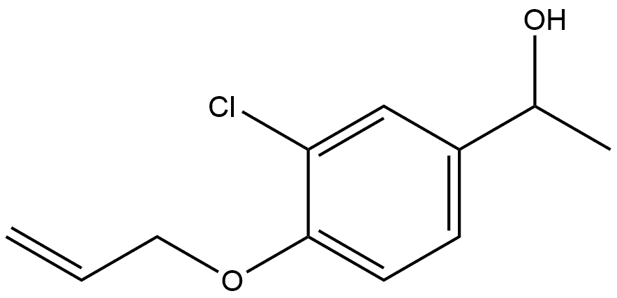 3-Chloro-α-methyl-4-(2-propen-1-yloxy)benzenemethanol Structure