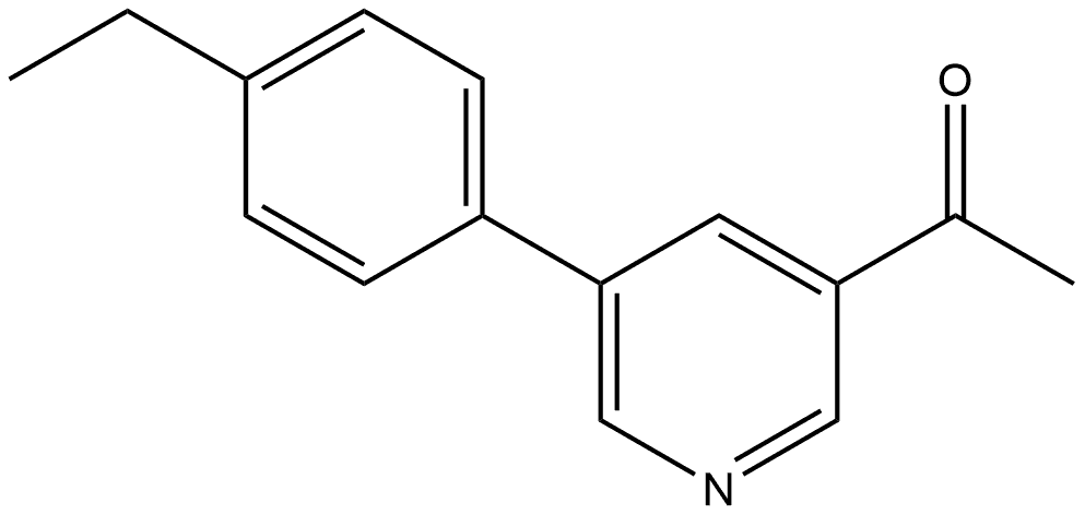 1-[5-(4-Ethylphenyl)-3-pyridinyl]ethanone Structure