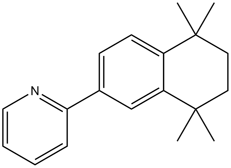 2-(5,6,7,8-Tetrahydro-5,5,8,8-tetramethyl-2-naphthalenyl)pyridine Structure