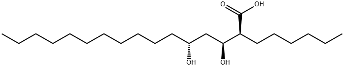 Hexadecanoic acid, 2-hexyl-3,5-dihydroxy-, (2S,3S,5R)- Structure