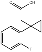 Cyclopropaneacetic acid, 1-(2-fluorophenyl)- Structure