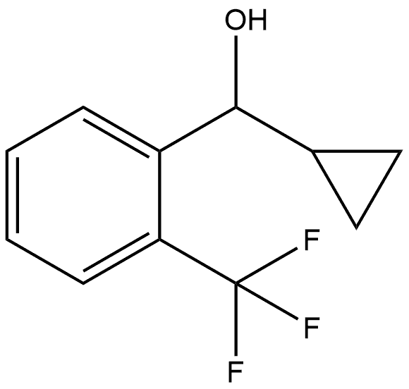 Benzenemethanol, α-cyclopropyl-2-(trifluoromethyl)- Structure