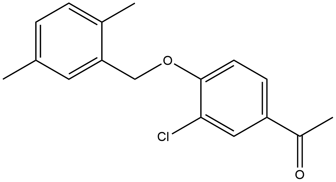 1-[3-Chloro-4-[(2,5-dimethylphenyl)methoxy]phenyl]ethanone Structure