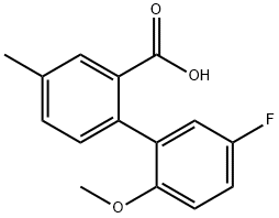 2-(5-Fluoro-2-methoxyphenyl)-5-methylbenzoic acid Structure