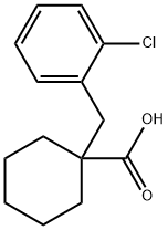 Cyclohexanecarboxylic acid, 1-[(2-chlorophenyl)methyl]- Structure