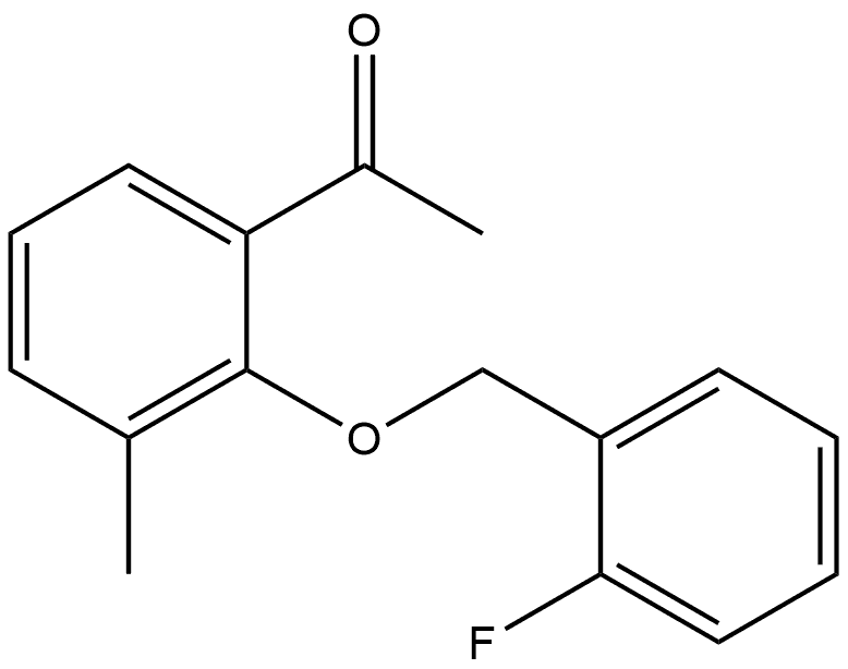 1-[2-[(2-Fluorophenyl)methoxy]-3-methylphenyl]ethanone Structure