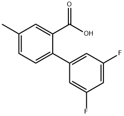 2-(3,5-Difluorophenyl)-5-methylbenzoic acid Structure