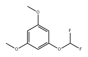 Benzene, 1-(difluoromethoxy)-3,5-dimethoxy- Structure