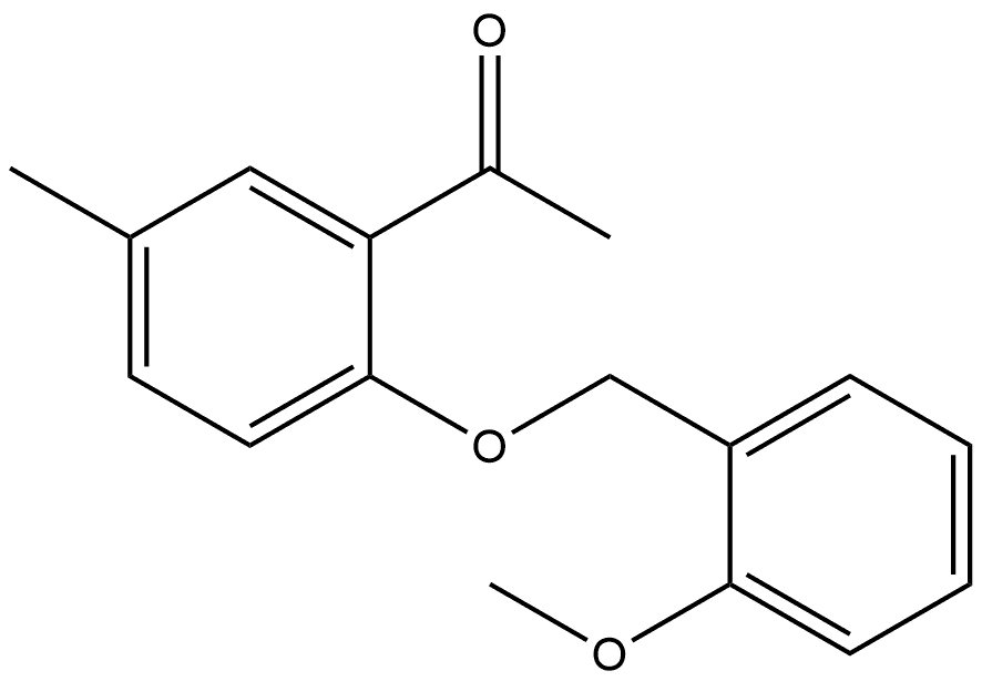 1-[2-[(2-Methoxyphenyl)methoxy]-5-methylphenyl]ethanone Structure