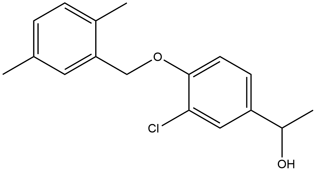 3-Chloro-4-[(2,5-dimethylphenyl)methoxy]-α-methylbenzenemethanol Structure