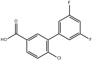 4-Chloro-3-(3,5-difluorophenyl)benzoic acid Structure