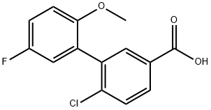 4-Chloro-3-(5-fluoro-2-methoxyphenyl)benzoic acid Structure