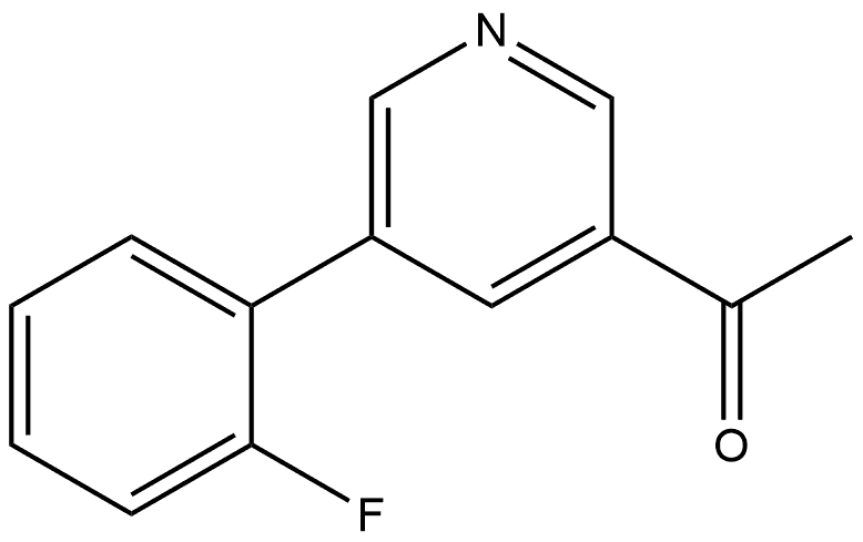 1-[5-(2-Fluorophenyl)-3-pyridinyl]ethanone Structure