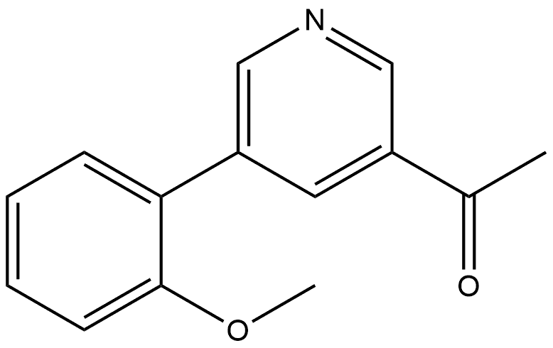 1-[5-(2-Methoxyphenyl)-3-pyridinyl]ethanone Structure