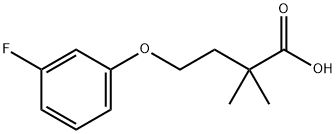 Butanoic acid, 4-(3-fluorophenoxy)-2,2-dimethyl- 구조식 이미지