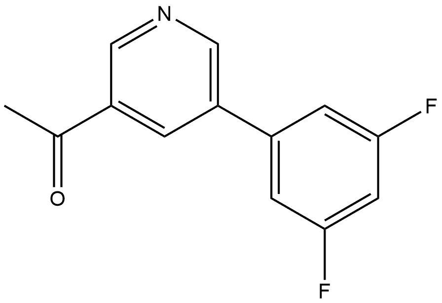 1-[5-(3,5-Difluorophenyl)-3-pyridinyl]ethanone Structure