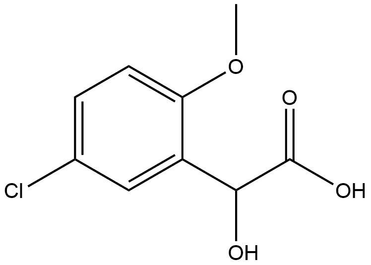 Benzeneacetic acid, 5-chloro-α-hydroxy-2-methoxy- 구조식 이미지