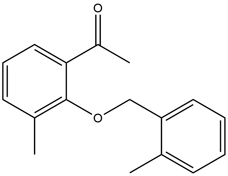 1-[3-Methyl-2-[(2-methylphenyl)methoxy]phenyl]ethanone Structure