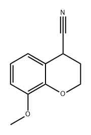 2H-1-Benzopyran-4-carbonitrile, 3,4-dihydro-8-methoxy- Structure