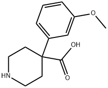 4-(3-Methoxyphenyl)-4-piperidinecarboxylic acid Structure